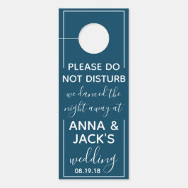 リバーシブル・ウェルカム& DNDネイビ結婚ーズラベル ドアノブサイン