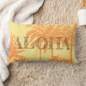 リバーシブルMakenaのビーチのハワイの不完全なやし ランバークッション (ブランケット)