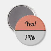 リバーシブルYes&ノーコーラルグレー食洗機 マグネット (正面/裏面)