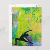 リバースウォリアヨガガールポストカード ポストカード (正面/裏面)