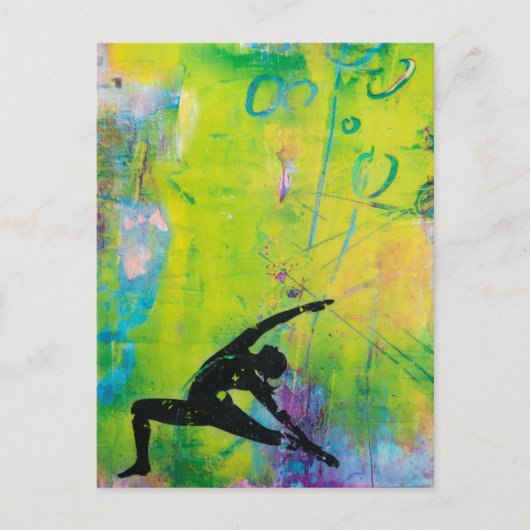 リバースウォリアヨガガールポストカード ポストカード (正面)