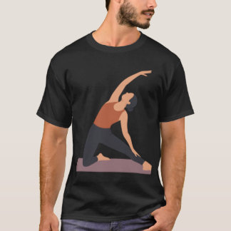 リバースウォリアーポーズヨガイラスト ヴィンテージ金曜日 Tシャツ