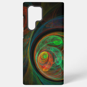 リバースグリーン抽象芸術 SAMSUNG GALAXY S22 ULTRAケース
