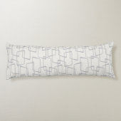 リバースグレーレトロリーノプリント幾何学的パターン ボディピロー (裏面)