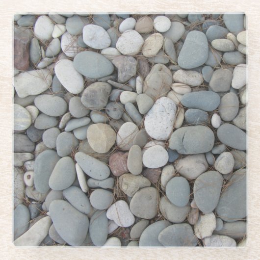 リバーストーンズ秋秋のパターン ガラスコースター (正面)