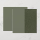 リバースドスプリットモスグリーン フラット サンクスカード サンキューカード (正面/裏面)
