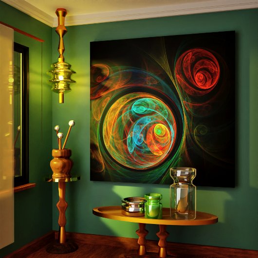 リバースブルー抽象芸術アートキャンバスプリントプリント キャンバスプリント