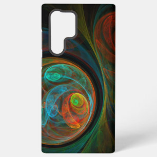 リバースブルー抽象芸術 SAMSUNG GALAXY S22 ULTRAケース