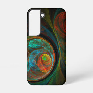 リバースブルー抽象芸術 SAMSUNG GALAXY S22ケース