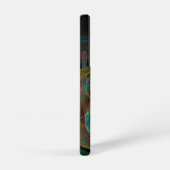 リバースブルー抽象芸術 SAMSUNG GALAXYケース (右側面)