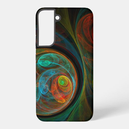リバースブルー抽象芸術 SAMSUNG GALAXYケース (裏面)