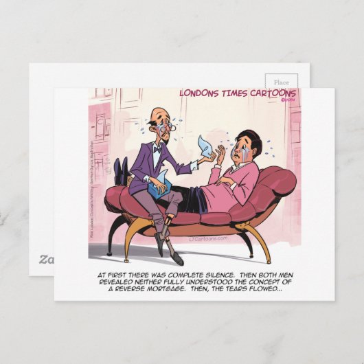 リバースモーゲージセラピー おもしろい ポストカード (正面/裏面)