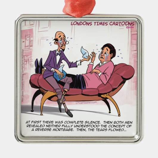 リバースモーゲージセラピー おもしろい メタルオーナメント (正面)