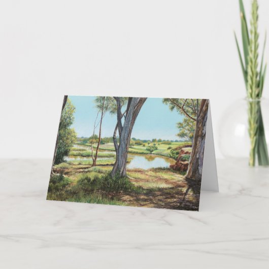 リバーズベンドでのピクニック サンキューカード (正面)