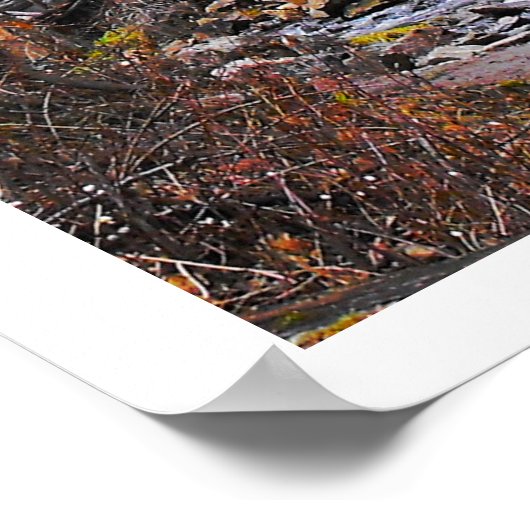 リバーズリビングウォーター感動的バイブル引用文 ポスター (角)