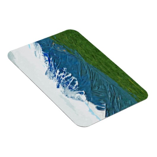 リバーズ・アラスカのデナリ抽象芸術印象派 マグネット (右側)