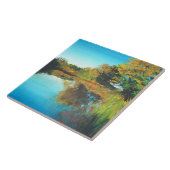 リバーツリー秋景観ファインアートセラミックタイル タイル (側面)