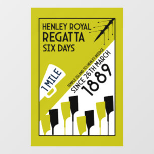 リバーテムズレガッタ – ヴィンテージレトロスタイルボート ウィンドウサイン