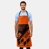 リバーテムズレガッタ – ヴィンテージレトロスタイルボート エプロン (着用した状態)