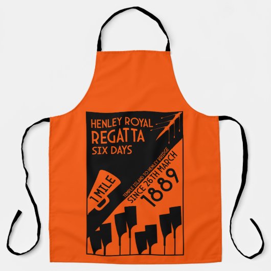 リバーテムズレガッタ – ヴィンテージレトロスタイルボート エプロン (正面)