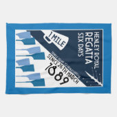 リバーテムズレガッタ – ヴィンテージレトロスタイルボート キッチンタオル (横)