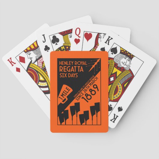 リバーテムズレガッタ – ヴィンテージレトロスタイルボート トランプ (裏面)