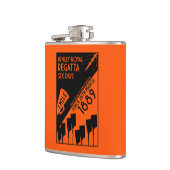 リバーテムズレガッタ – ヴィンテージレトロスタイルボート フラスク (左)