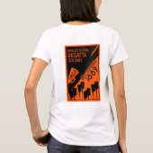 リバーテムズレガッタ – ヴィンテージレトロスタイルボート Tシャツ (裏面)