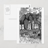 リバーテンプルペンとインクイラストレーション葉書 ポストカード (正面/裏面)