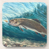 リバーデュオコースターセット | マス素朴コースターセット コースター (正面)