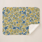 リバーデールフットボールと応援パターン シェルパブランケット (正面(横))