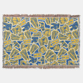 リバーデールフットボールと応援パターン スローブランケット (正面)