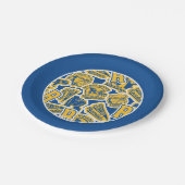 リバーデールフットボールと応援パターン ペーパープレート (アングル)