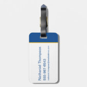 リバーデールフットボールと応援パターン ラゲッジタグ (裏面縦)