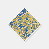 リバーデールフットボール&応援パターン スタンダードカクテルナプキン (角)