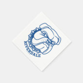 リバーデールブルドッグヘッド スタンダードカクテルナプキン (角)