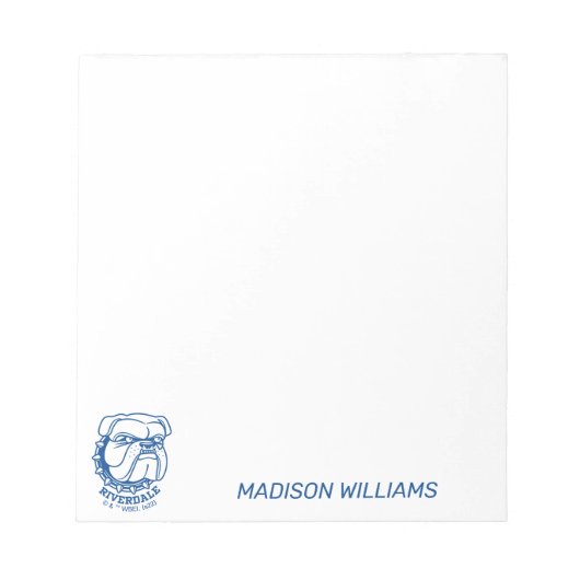 リバーデールブルドッグヘッド ノートパッド (正面)