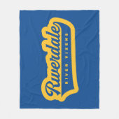 リバーデールリバービクセンズロゴ フリースブランケット (正面)