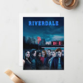 リバーデール・アウトサイド・ポップス・ダイナー・ポスター ノートカード (正面/裏面インサイチュ)