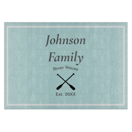 リバーハカスタムウス家名年制定 カッティングボード (正面)