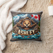 リバーバンクが持ち株を持つカナディアン・ビーバー クッション (ブランケット)