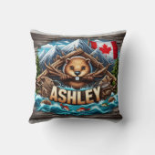 リバーバンクが持ち株を持つカナディアン・ビーバー クッション (裏面)