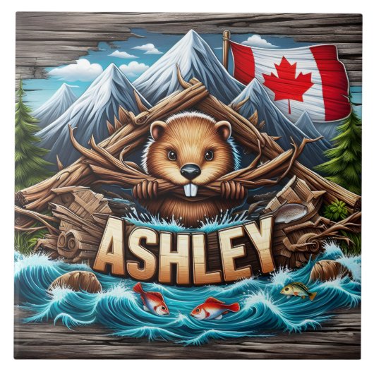 リバーバンクが持ち株を持つカナディアン・ビーバー タイル (正面)