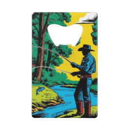 リバーバンクの漁師 クレジットカード栓抜き