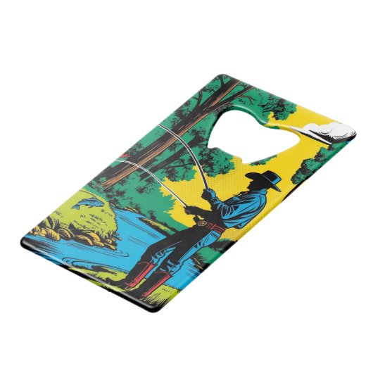 リバーバンクの漁師 クレジットカード栓抜き (正面アングル)