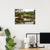 リバーバンク景観反射緑豊かな緑 ポスター (ホームオフィス)