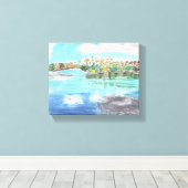 リバーパーク、ポートセントルーシーFL。 キャンバスプリント (インサイチュ (ウッドフロア))