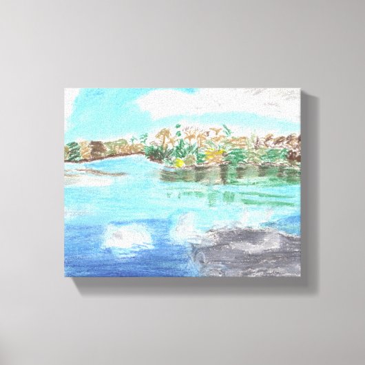 リバーパーク、ポートセントルーシーFL。 キャンバスプリント (正面)