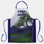 リバーパーソナライズされたキツネデザイン、ラージエプロン エプロン (正面)