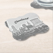 リバービュークリーブランドB&W紙コースター ペーパーコースター (アングル)